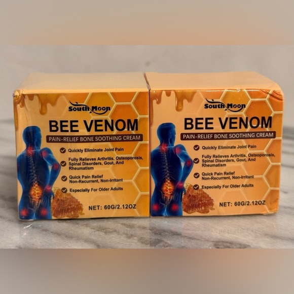 Bee Venom Pain-Relief Cream 2 new jars. 
2.12 oz each jar - Picture 1 of 7
